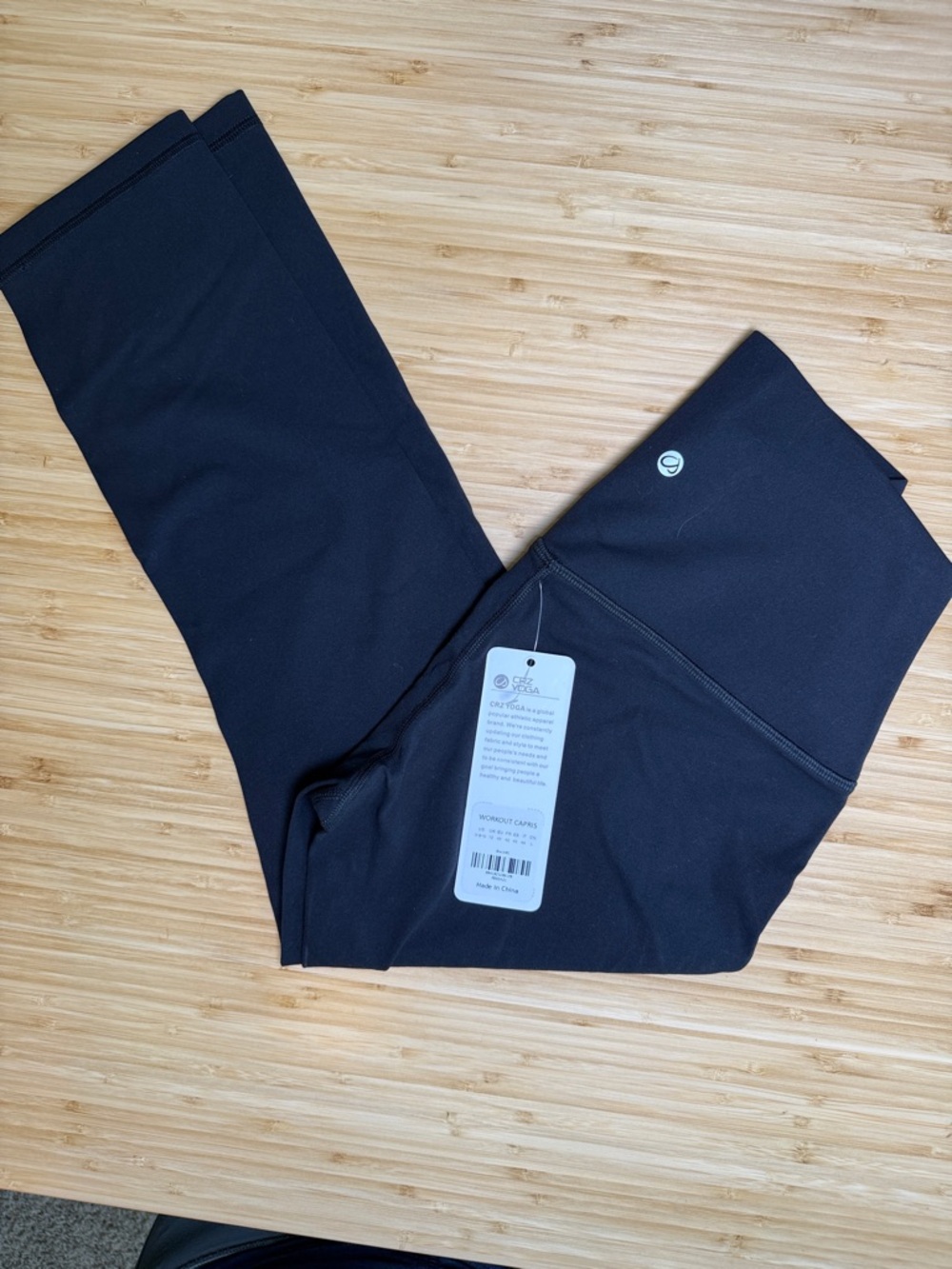 CRZ Yoga Black Workout Capri Leggings